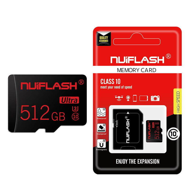 [Australia - AusPower] - 512GB Micro SD Card Memory Cards Class 10 High Speed Flash Card for Android Smartphones/PC/Computer/Camera/Car Navigation 