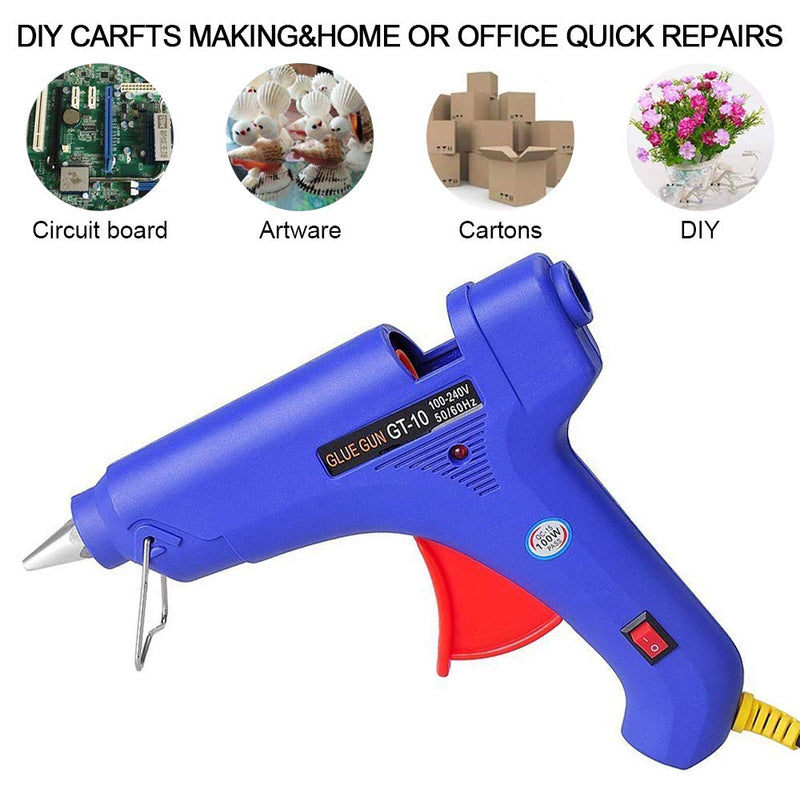 [Australia - AusPower] - Manelord Glue Gun - 100W Hot Glue Gun with 10Pcs High Adhesion Hot Glue Sticks for Car Dent Repair, Home Improvement, Quick Daily Repair and DIY Small Craft Projects 
