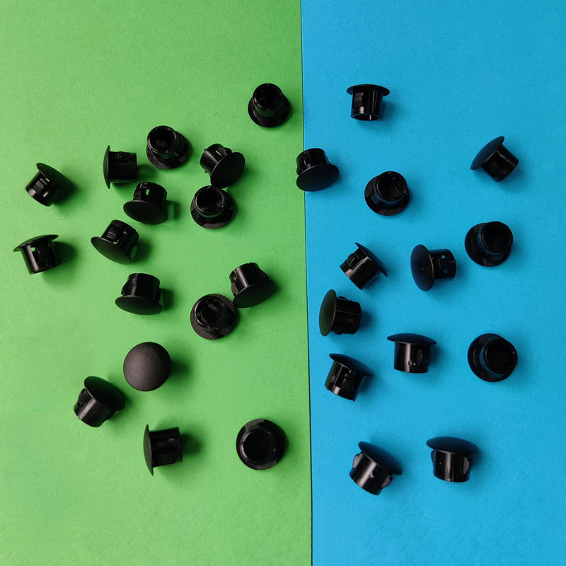[Australia - AusPower] - 30 Pcs Black Hole Plugs 8mm (5/16") Black Plastic Hole Plugs Black Plastic Plugs for Holes Plastic Plugs for Holes Cabinet Hole Plugs Screw Hole Plugs Plastic Plugs for Holes (Black) 8mm (5/16") 