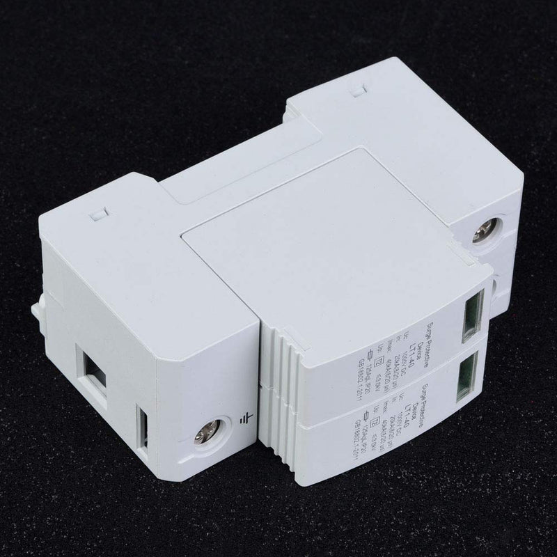 [Australia - AusPower] - Surge Protective Device, 2P Surge Protective Arrester Device Home Lightning Protection DC Photovoltaic Lightning Protector Low Voltage Arrester, 2P Guide Rail Mounting (2P40KA) 2P40KA 
