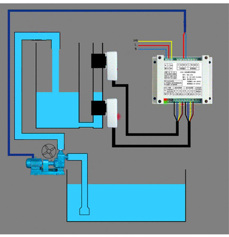 [Australia - AusPower] - Taidacent Auto Con Water Level Controller Automatic Water Level Controller with Two Water Level Sensor (Probe Wire Length: 5m) Probe Wire Length: 5m 