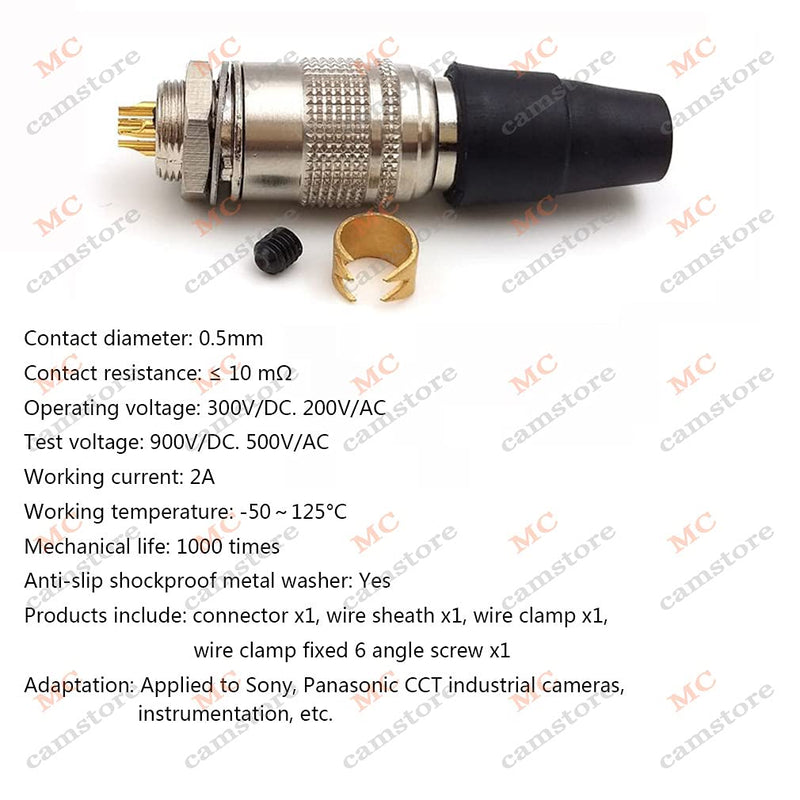 [Australia - AusPower] - MCcamstore HR10A-7R-4S 4pin Panel Mount Female Socket, Aviation 4pin Connector for Hirose 4pin Plug Connector(HR10A-7R-4S) 