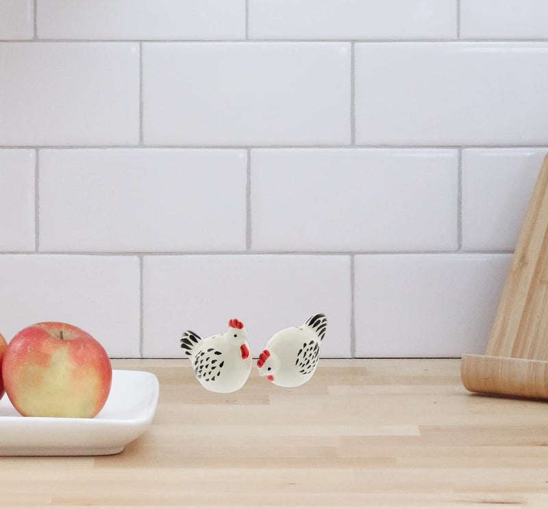 [Australia - AusPower] - Ceramic Farmhouse Salt & Pepper Shaker Set (Chickens) Chickens 