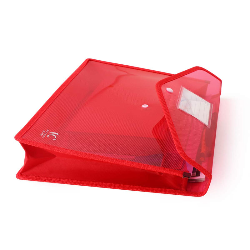[Australia - AusPower] - HC Eco-Friendly Plastic File Folders File Wallet Poly & Oxford Expandable Envelope Folder with Snap Button Closure, Durable Waterproof Great for Office Home School - Red, Blue,Yellow Red/Blue/Yellow 