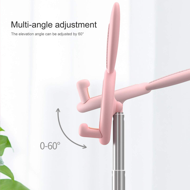 [Australia - AusPower] - Cute Phone Stand, OATSBASF Angle Height Adjustable Cute Bunny Phone Stand for Desk, Kawaii Phone Holder Stand for Desk, Compatible with All Mobile Phones, iPhone, 11 12 13 Pro Max, Switch (Pink) Pink 