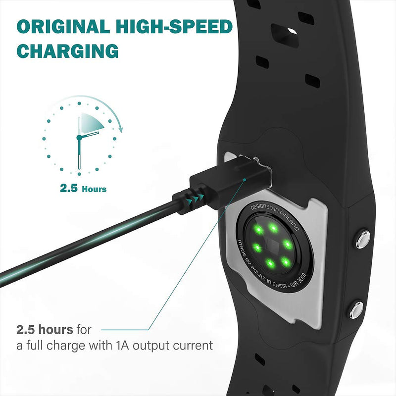 [Australia - AusPower] - TUSITA Charger Compatible with Polar M430 GPS Watch - USB Charging Cable 100cm - GPS Smartwatch Accessories 