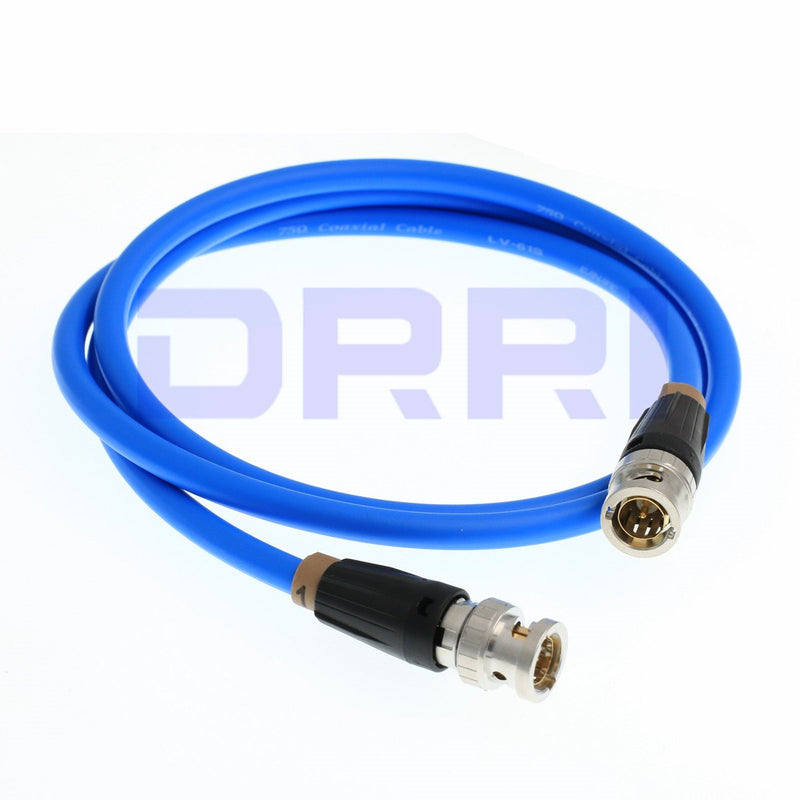 [Australia - AusPower] - DRRI Canare 12G Neutrik BNC Male to BNC HD SDI 4K Video Coaxial Cable LV-61S for FS5 to Atomos Shogun Inferno 1M Blue 