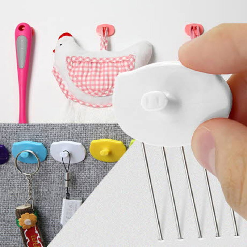 [Australia - AusPower] - HOTLISTOR Reusable Multipurpose Piggy Cubicle Wall Hooks 5PCS 10PCS Decorative Pin Stick Hooks Office Partition Panel Hanger Home Kitchen 10 - Hooks 