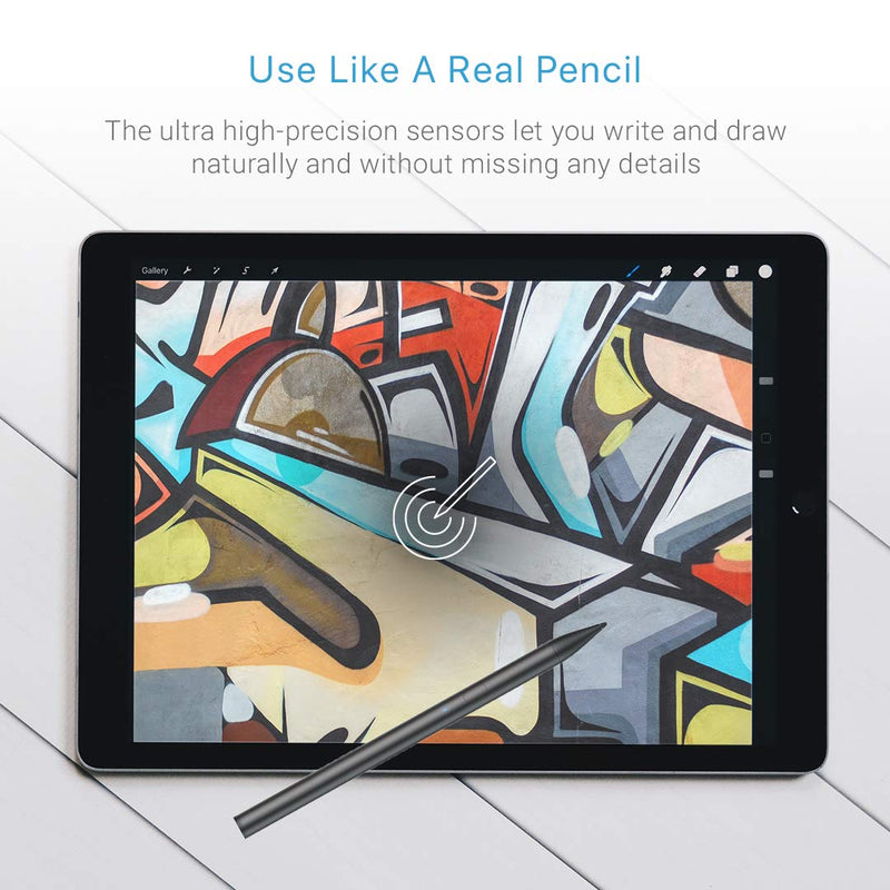 [Australia - AusPower] - Pencil for iPad, Slim Stylus Apple Pen Like for iPad Pro (3rd Gen,11’’&12.9’’), iPad (6th Gen), iPad Air (3rd Gen) and iPad Mini (5th Gen) (Black) black 