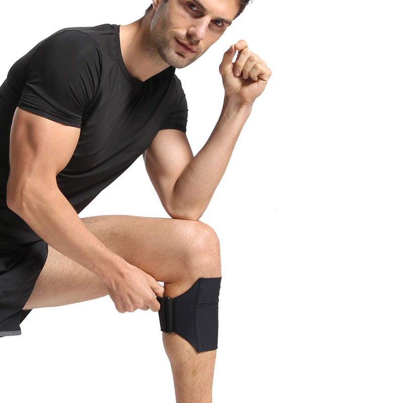 [Australia - AusPower] - Cell Phone Leg Band & Armband for All Phones with Adjustable Elastic Band & Velcro, Sport Leg & Arm Band for Running, Walking, Equestrian, Motorcycle or Hiking (Black) Black 