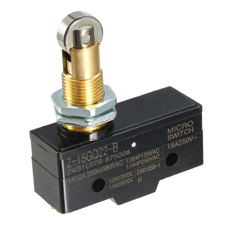 [Australia - AusPower] - uxcell 2PCS Z-15GQ22-B 1NO + 1NC Panel Mount Roller Plunger Micro Action Switches 