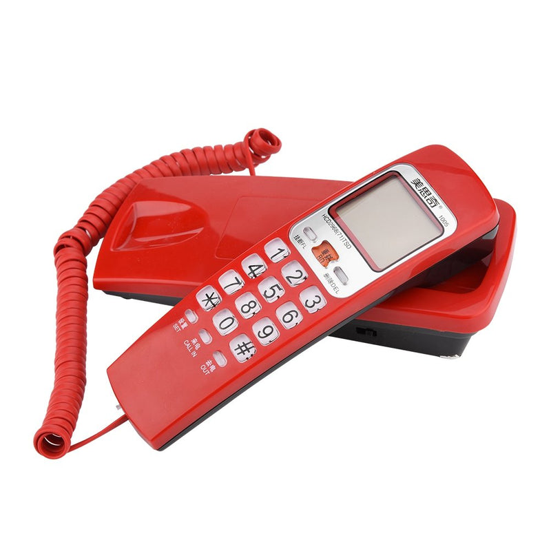 [Australia - AusPower] - FSK/DTMF Caller ID Telephone Corded Phone Desk with Crystal Button, Desk Put Landline Fashion Extension Telephone Home - Not Support Wall-Mounted (Red) Red 