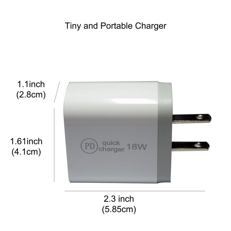 [Australia - AusPower] - Mobix Fast PD Wall Charger, Dual Port, USB C Power Adapter,110-240V PD Wall Charger Compatible for iPhone 12 Pro Max/12/12 Mini, Ipad, Airpods, Portable and Compact, White 