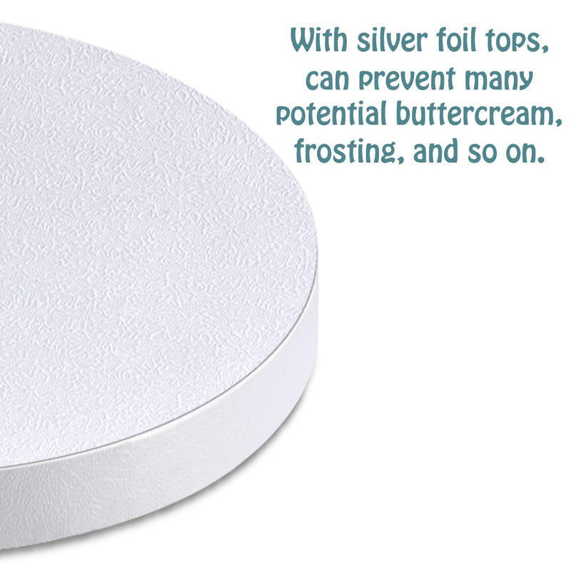 [Australia - AusPower] - White Cake Drums Round 10 Inch Cake Boards with 1/2-Inch Thick Smooth Edges for Multi Tiered Birthday Wedding Party Cakes Drum Board 10 Inch (4 PCS) 