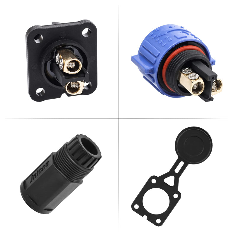 [Australia - AusPower] - Trolling Motor Plug Receptacle Set, Briidea Marine Boat DC Power Connector Waterproof for Freshwater and Saltwater 12,24,36,48V 