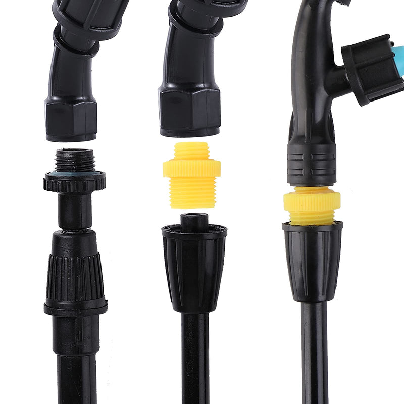 [Australia - AusPower] - Aimela Nozzle 3-Piece Set,Adjustable Aozzle for High Pressure Atomization, Titanium Material, Single Nozzle, Double Nozzle, Three Nozzle Combination 