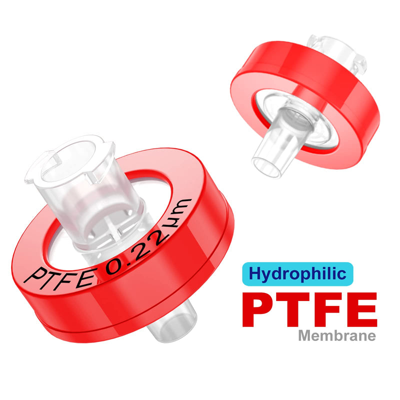 [Australia - AusPower] - Biocomma Syringe Filters PTFE Membrane - Hydrophilic Filtration 0.22um Pore Size (13mm,100) 13mm 100 