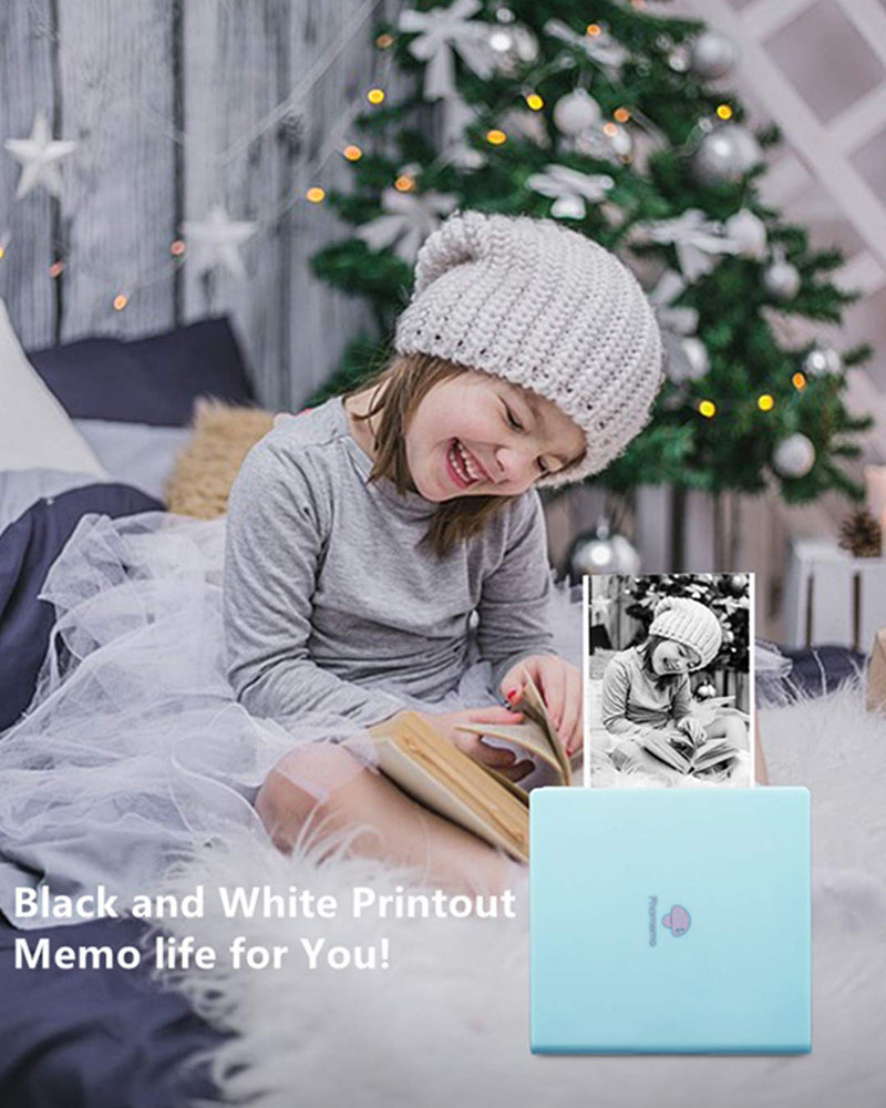 [Australia - AusPower] - Phomemo M02 Pocket Printer- Mini Bluetooth Wireless Portable Mobile Printer Thermal Printer Compatible with iOS + Android for Learning Assistance, Study Notes, Journal, Fun, Work, Ice Cream Green 