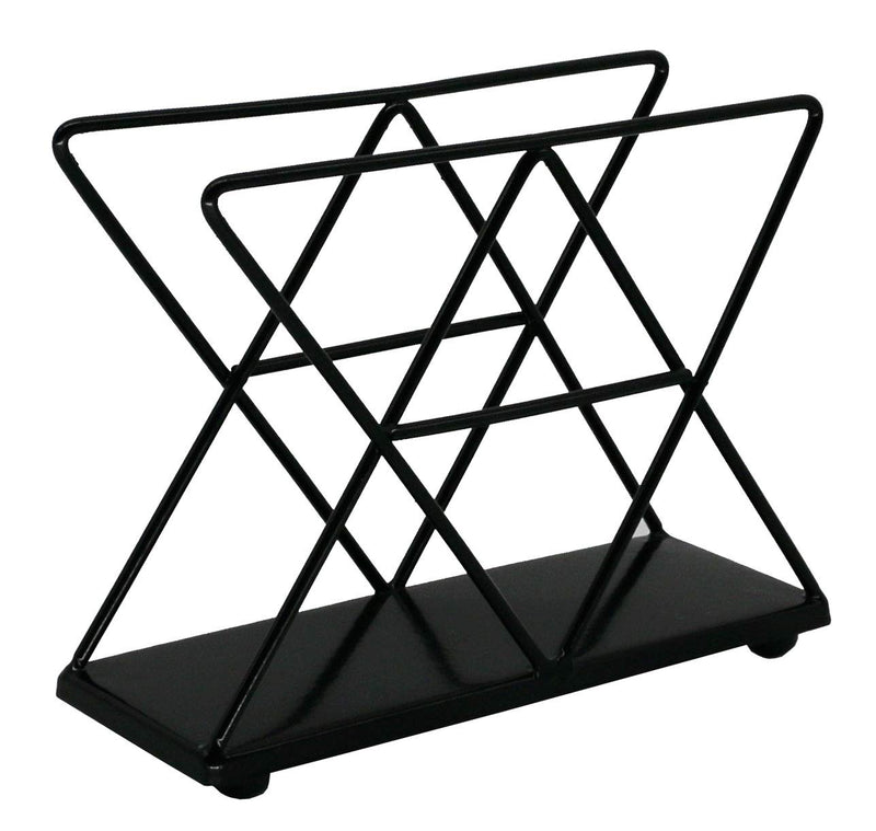 [Australia - AusPower] - OwlGift Black Modern Geometric Triangle Metal Wire Upright Napkin Holder One Size 
