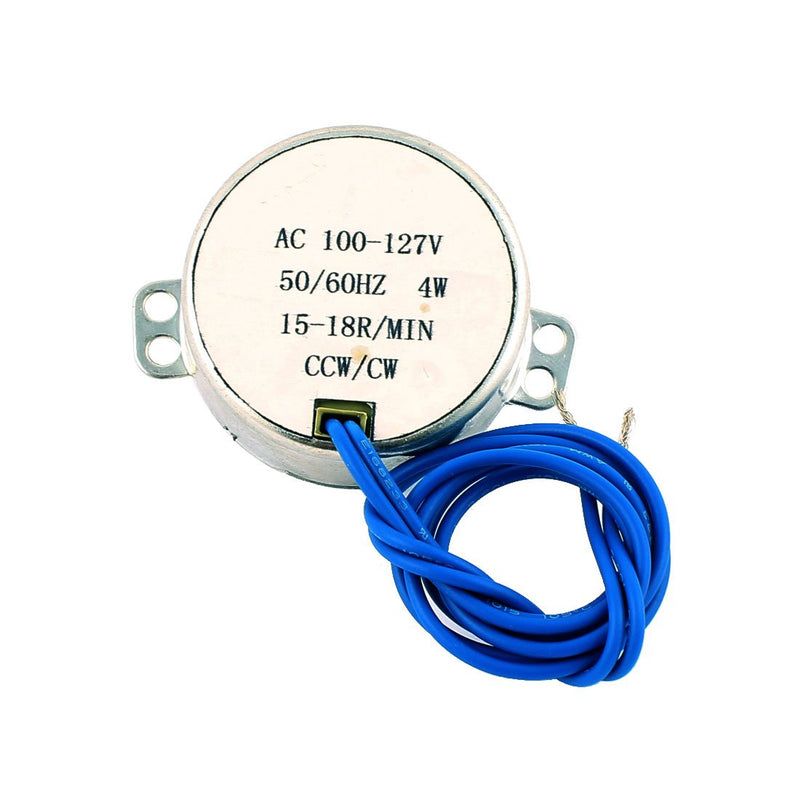 [Australia - AusPower] - uxcell AC 100-127V 15-18R/Min Round Shaft CCW/CW Direction 4W Synchron Synchronous Motor 