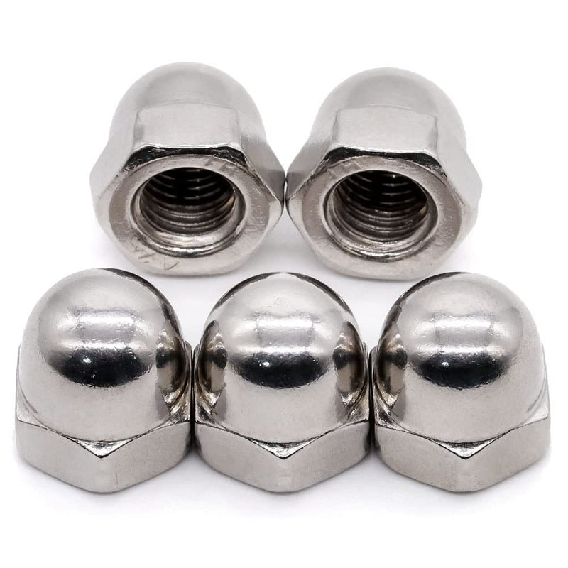 [Australia - AusPower] - Glvaner 1/4"-20 (50 Pcs) Stainless Steel Acorn Cap Nuts, 304 Stainless Steel, Decorative Round Head Cover Hex Dome Nuts 1/4-20 (50 pcs) 