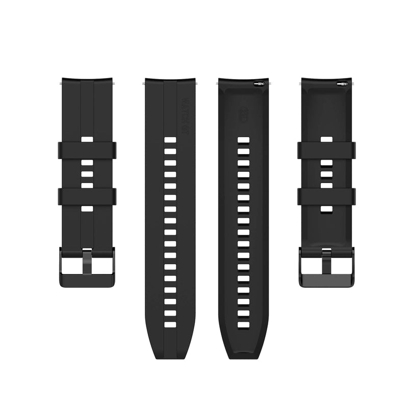 [Australia - AusPower] - FitTurn Band Compatible with Huawei Watch GT 3 2 Pro/GT 2e/GT 46mm/GT2 46mm/GT Active/ Replacement Straps Silicone Bands Bracelet Watch band Accessory Band for Huawei Watch GT 2 Pro (Black) Black 