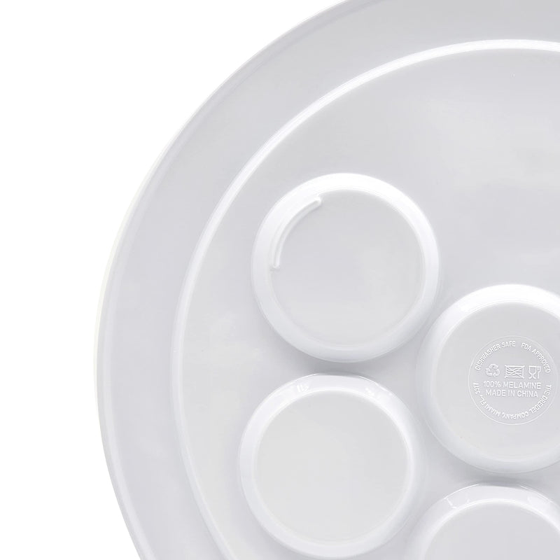 [Australia - AusPower] - Seder Plate Passover Plate Melamine Jerusalem Design Passover Seder Plates, Traditional Kaarah For Pesach 12" 