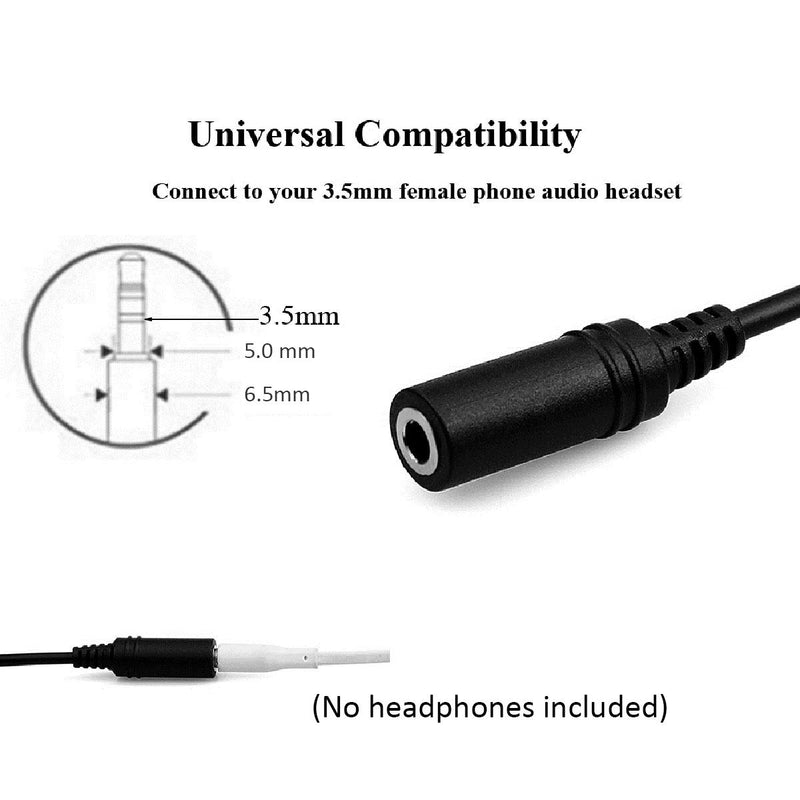 [Australia - AusPower] - Retevis Earpiece Adapter,2 Pin to 3.5mm Walkie Talkies Headset Adapter for Retevis H-777 RT21 RT22 RT27 RT7 H-777S Baofeng UV-S9 Plus Kenwood 2 Way Radios (1 Pack) 
