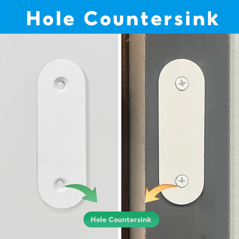 [Australia - AusPower] - Doorbell Blanking Plate Cover, Metal Doorbell Button Location Cover Plate, Doorbell Chime Cover, Door Bell Cover for Wall Inside, Cover the Hole From Your Old Doorbell Button (White) Pack of 1 White 