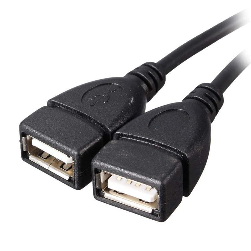 [Australia - AusPower] - USB Splitter,USB Charger Cable,USB A 2.0 Male to Dual USB Female Jack Y Splitter Charging Cable for Laptop/Car/Data Transmission / Charging Etc. (2 Pack) 