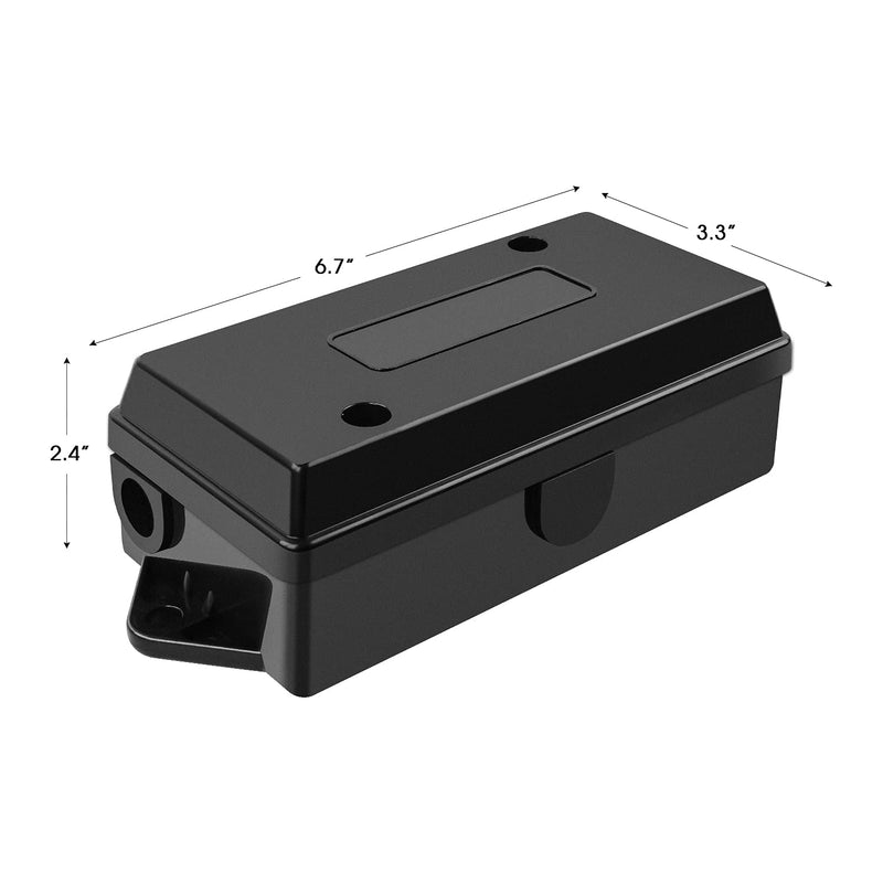 [Australia - AusPower] - Nilight - 50048R 7 Way Electrical Trailer Junction Box 7 Gang Trailer Wire Connector Junction Box Weatherproof for Rewiring Camper RV Caravans Boat 7 Pole Cable Connection Box,2 Years Warranty Junction Box-New 