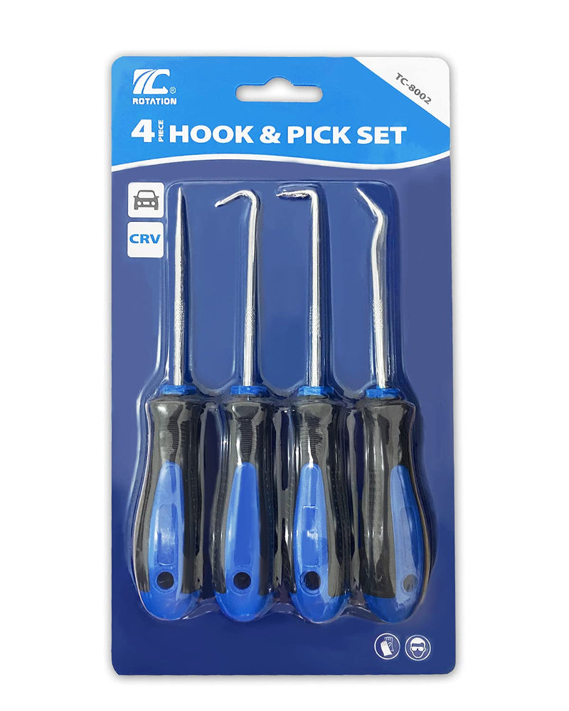 [Australia - AusPower] - Precision Hook and Pick Set for Automotive | 4-Piece Hand Tools Blue 