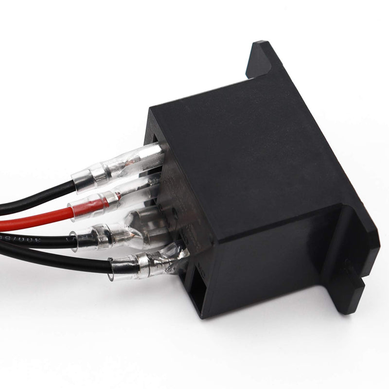 [Australia - AusPower] - Tnisesm 2PCS Power Relay SPST(1 NO) DC12V Coil, 30A SPST 120 VAC with Flange Mounting and 8 Quick Connect Terminals Wires Mini Relay HF105F-4-DC12V-8X 