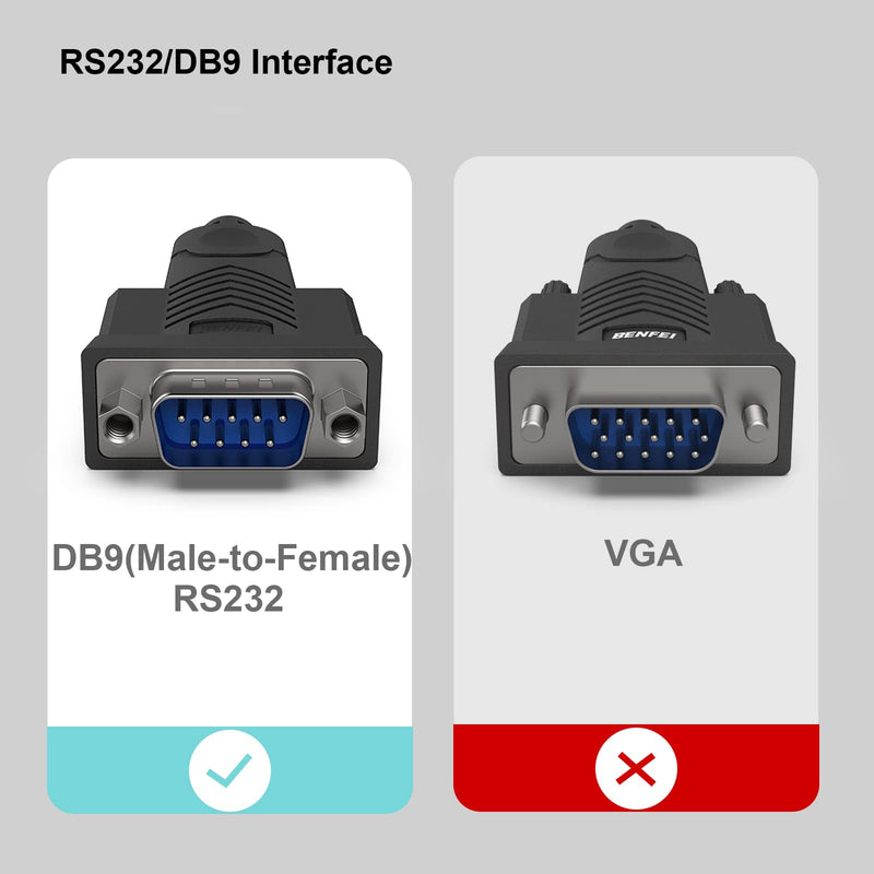 [Australia - AusPower] - USB to Serial Adapter, Benfei 6 Feet USB to RS-232 Male (9-pin) DB9 Serial Cable, Prolific Chipset, Windows 10/8.1/8/7, Mac OS X 10.6 and Above 