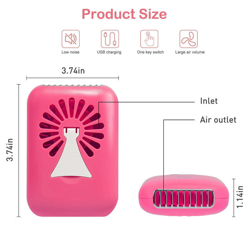 [Australia - AusPower] - Awhoas Lash Fan, Upgrade USB Mini Portable Fan Handheld Eyelash Dryer Fan Portable Rechargeable Electric Bladeless Air Conditioning Blower for Eyelash Extension(Red) Red 