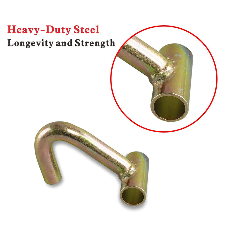 [Australia - AusPower] - JOYOKYOPK Finger Tube J Hook Compatible with 2 Inch Ratchet Straps, for Car Hauler Straps Tie Down Cargo in Trucks, Trailers, Tow Dolly (2 Pack J Hook) 2 Pack J Hook 