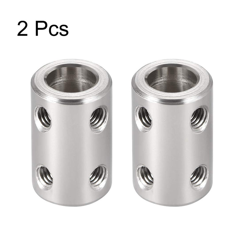 [Australia - AusPower] - uxcell 8mm to 8mm Bore Rigid Coupling Set Screw L22XD14 Stainless Steel,Shaft Coupler Connector,Motor Accessories,2pcs 
