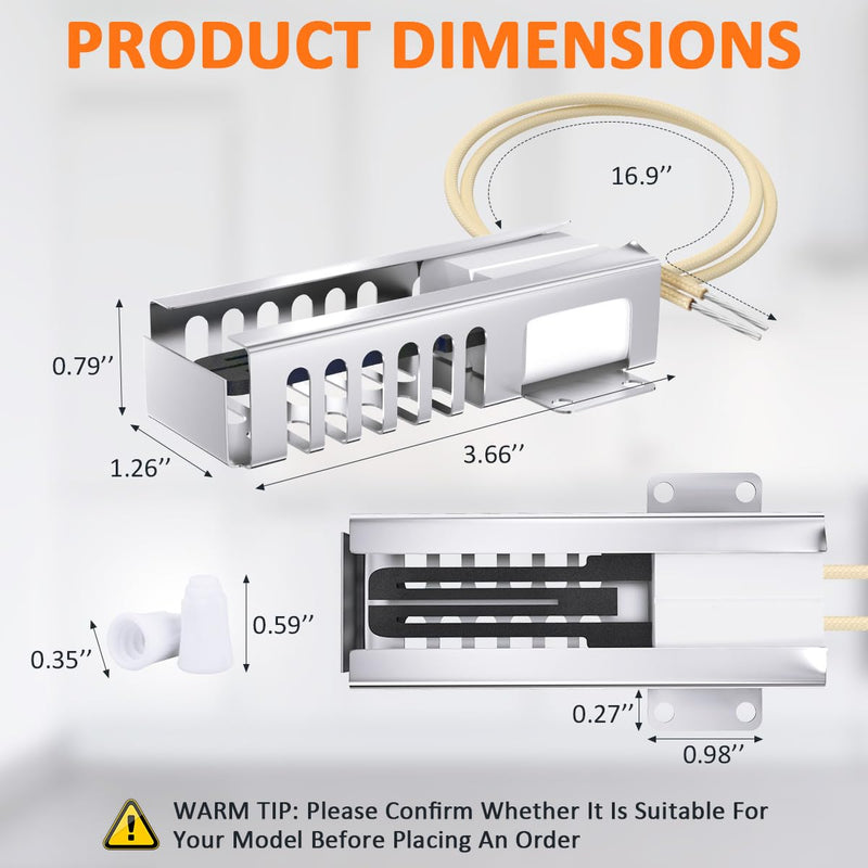 [Australia - AusPower] - WKZO 5303935066 Gas Range Oven Flat Igniter Replacement Parts for Frigidaire Electrolux Tappan Oven Range Replaces Oven Cooktop 5303935066 WB2X9998 1240035 41-205 501A IGN5 AP2150412 PS470129 