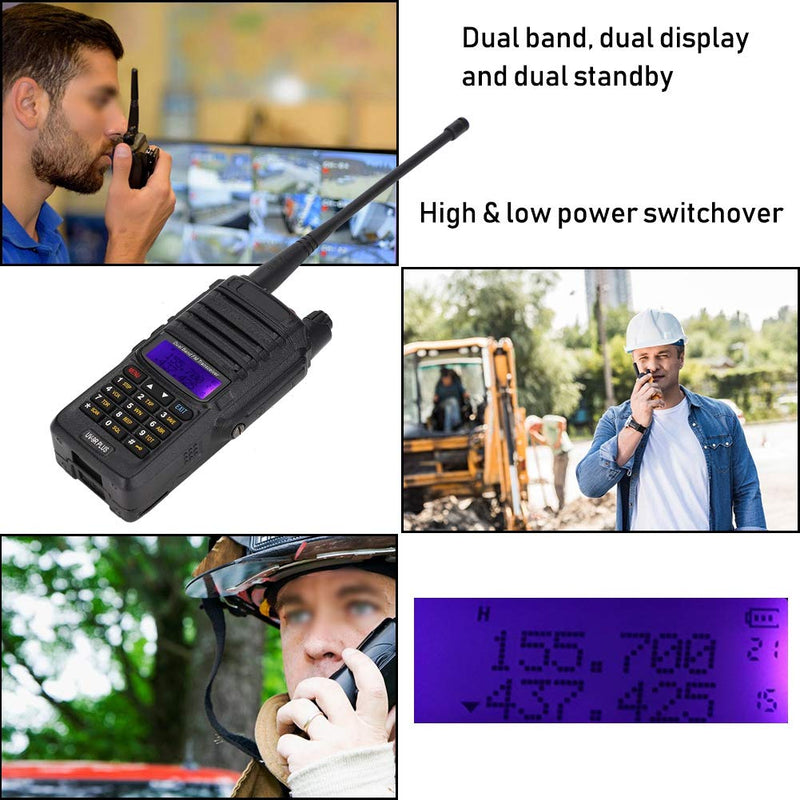 [Australia - AusPower] - Walkie Talkies for Adults, UV-9R Plus Dual Band Two-Way Radio, Long Range Hands Free Rechargeable Walkie Talkies, 128 Channels, IP67 Waterproof, Survival Hunting Gear and Equipment for Camping Hiking 