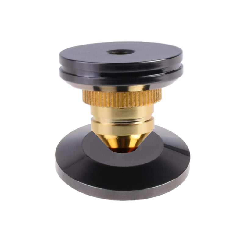 [Australia - AusPower] - Bluecell Pack of 8 Black 24K Nickel Plated Speaker Spikes Pads Mats 5x25mm Isolation Stand Foot Cone Base 