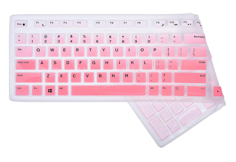 [Australia - AusPower] - Keyboard Cover Skins Compatible with Dell KB216 Wired Keyboard & Dell KM636 Wireless Keyboard & Dell Optiplex 5250 3050 3240 5460 7450 7050 & Dell Inspiron AIO 3475/3670/3477 All-in one Desktop Ombre Pink 