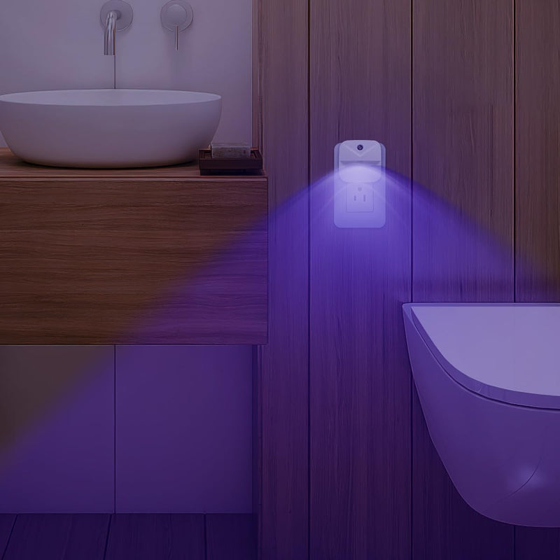 [Australia - AusPower] - KINUR 6 Pack LED Blue Night Light Plug in, Dusk to Dawn Sensor Automatic on and Off, Energy efficient, Soft Glow nightlights for Kids, Nursery, Bedroom, Bathroom, Hallway, Stairs, Kitchen 