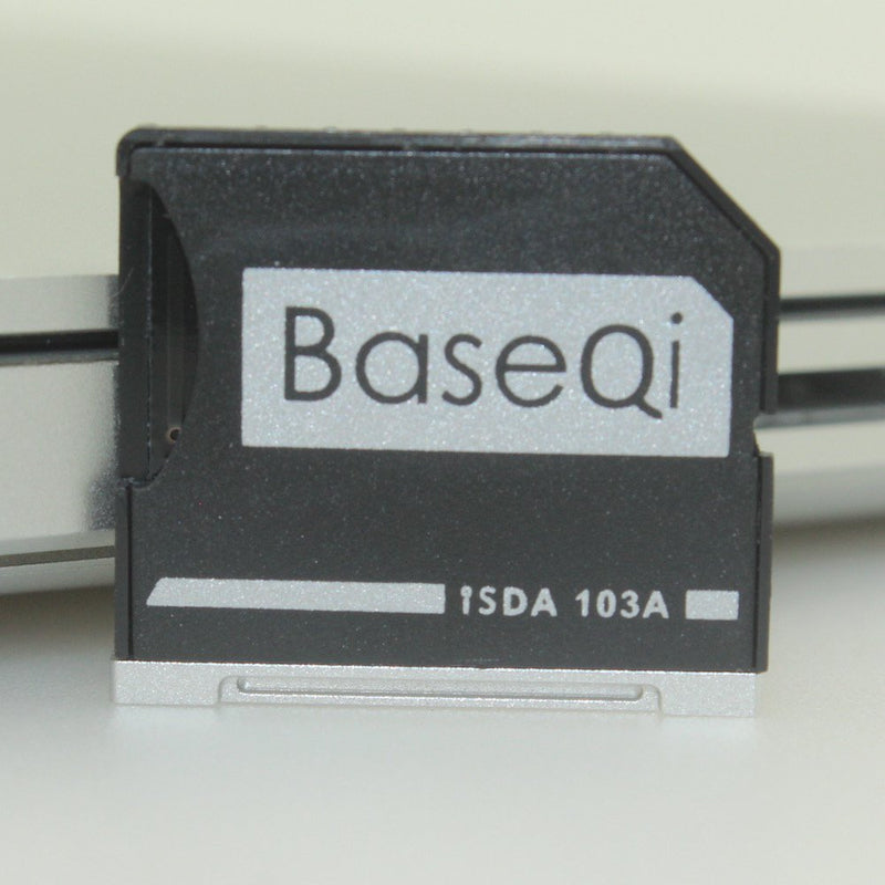 [Australia - AusPower] - BASEQI Aluminum microSD Adapter for MacBook Air 13" and MacBook Pro 13"/15" (Non-Retina) Models 
