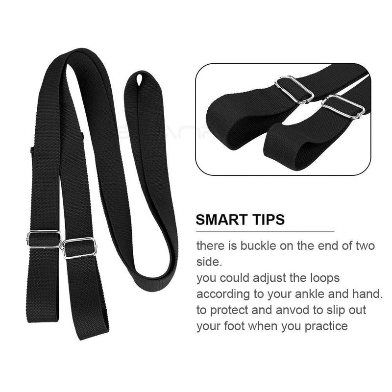 [Australia - AusPower] - Price Xes Adjustable Leg Stretcher Lengthen Ballet Stretch Band - Easy Install on Door Flexibility Stretching Leg Strap Great Cheer Dance Gymnastics Trainer Stretching Equipment Taekwondo Training 