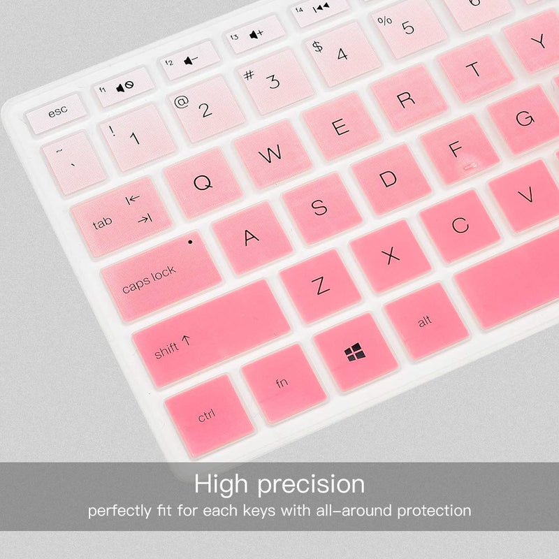 [Australia - AusPower] - Keyboard Skin Cover for HP Pavilion 27 All in One PC 27-xa0014/27 Xa0055Ng/0370Nd/0076Hk/0010Na, HP Pavilion 24-inch 24-xa0020 Xa0002A Xa0032 xa0013w, HP Pavilion All in One Accessories, Ombre Pink 