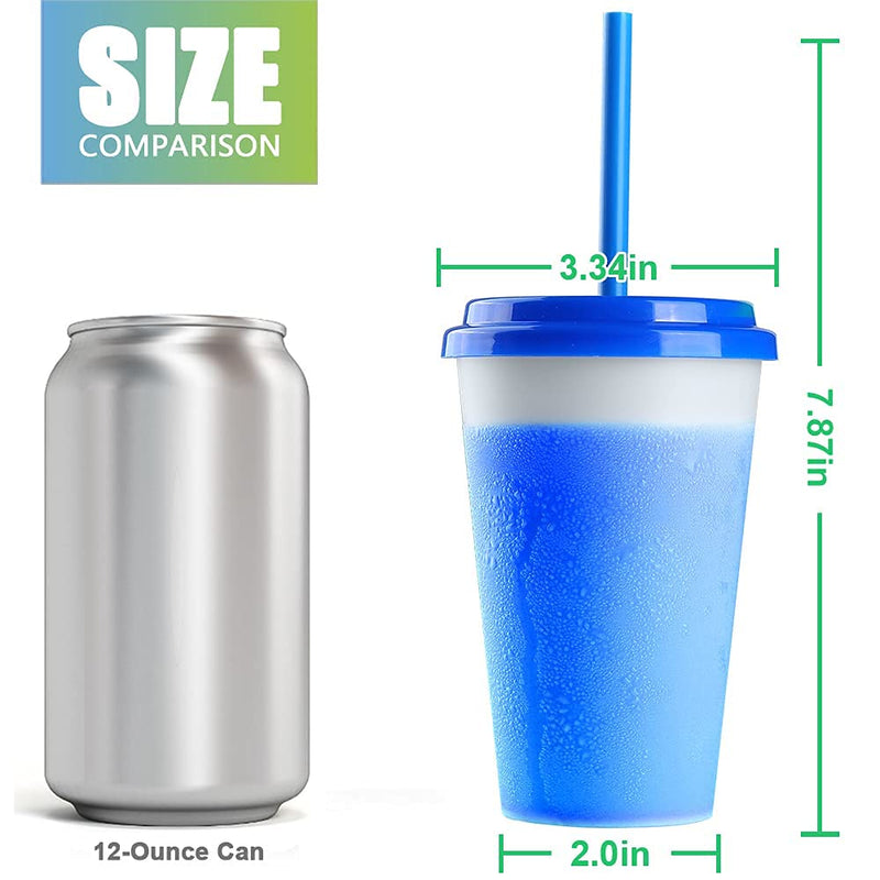 [Australia - AusPower] - Plastic Kids Cups with Lids and Straws - 10 Pack 12 oz Reusable Tumbler with Straw | Color Changing Cup with Lid Adults Bulk Travel Tumblers Drinking Cups for Cold Coffee 