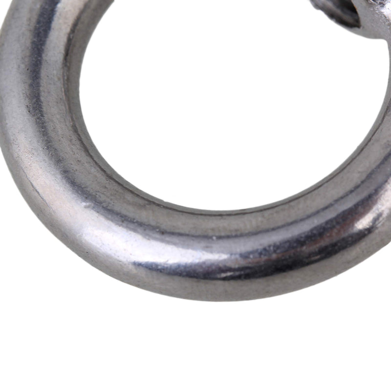 [Australia - AusPower] - CNBTR Japanese Style Silver M8 304 Stainless Steel Ring Shape Lifting Eye Nut Set of 5 