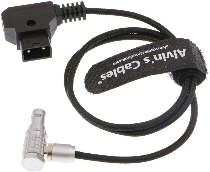 [Australia - AusPower] - Alvin‘s Cables Teradek Power Cable D-tap to 2 Pin Cable Right Angle 2 Pin Male Braided Flexible Cable for SmallHD Teradek 60cm|23.6inches Right Angle 2 Pin Flexible Cable 