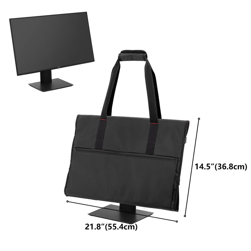 [Australia - AusPower] - Trunab Carrying Bag for 24" LCD Screens and Monitors, With Padded Velvet Lining, Protective Monitor Travel Case Compatible With 24’’ Monitor and Accessories, Black 