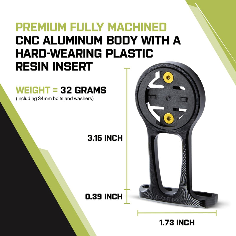 [Australia - AusPower] - JRC Components Stealth+ Premium Bike Mount | Compatible with Garmin Edge GPS Computers For Garmin Models Gold 